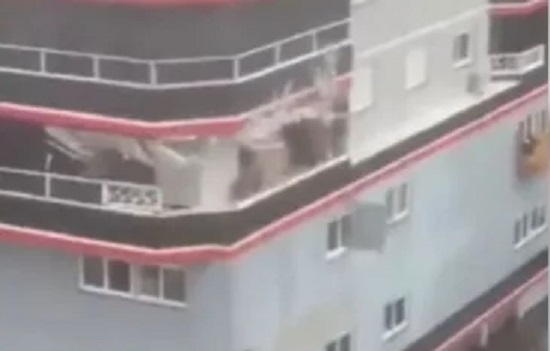 Ventos quebram vidros de apartamentos no Rio Grande do Sul