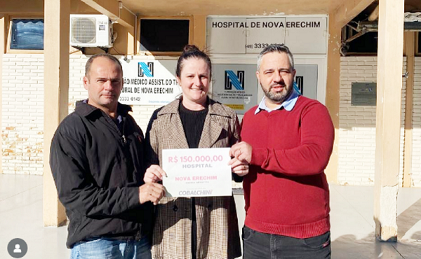 Nova Erechim recebe R$ 150 mil para custeio do hospital