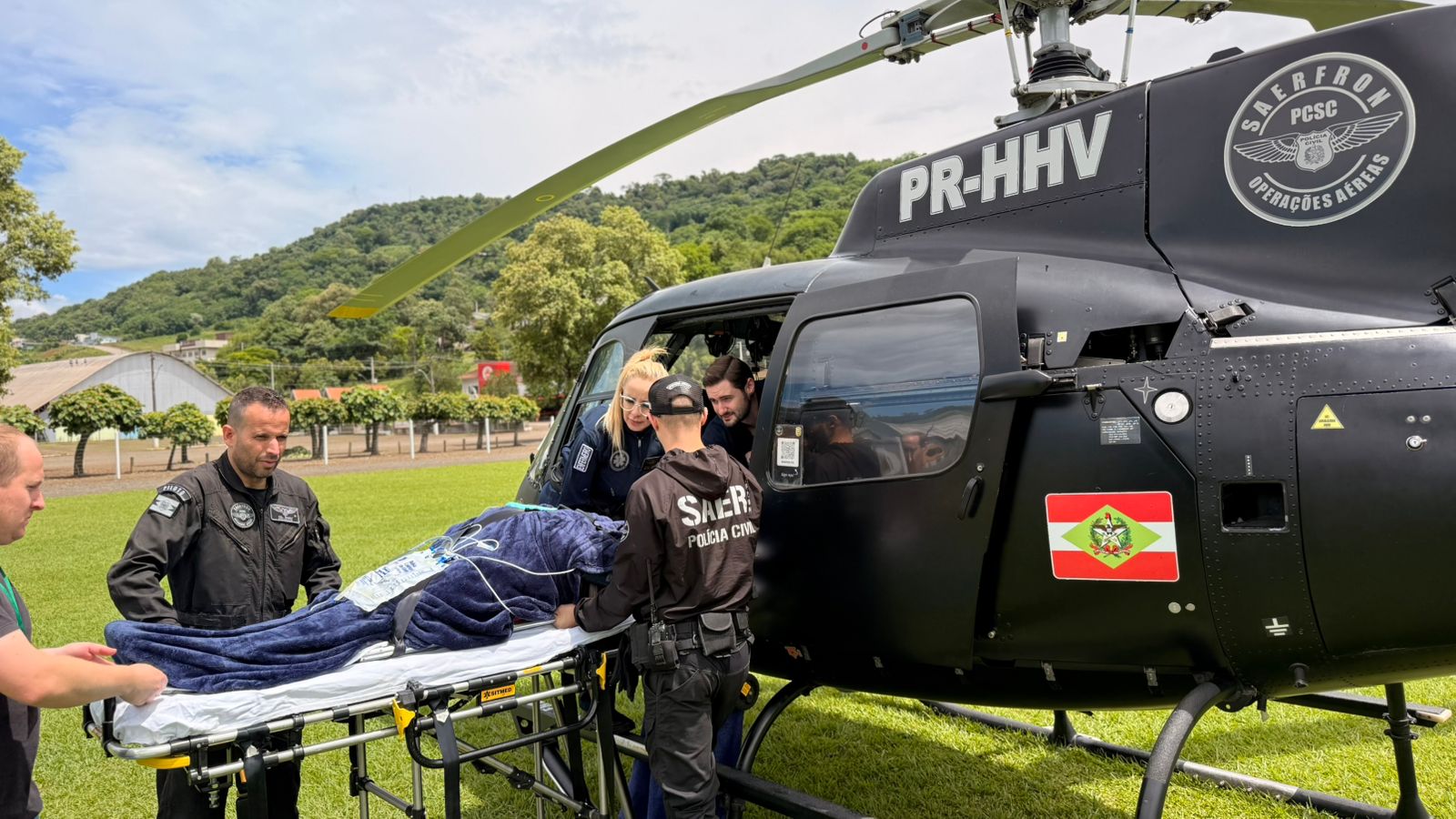 Helicóptero salva paciente em 14 minutos