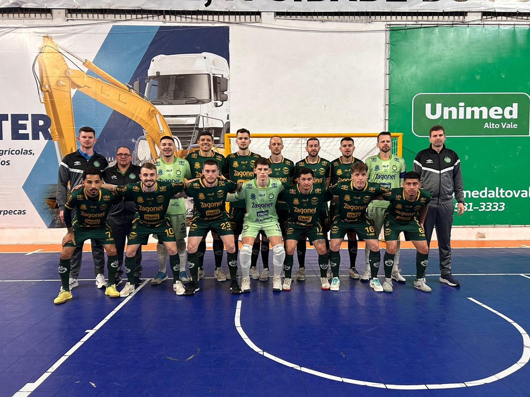 Pinhalense Futsal Zagonel faz jogo equilibrado, mas é superada por Rio do Sul