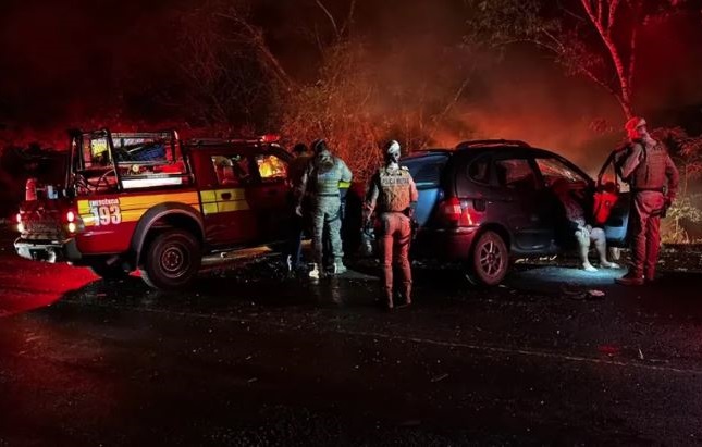Acidente aconteceu em Iraceminha (Foto: Lucas Lôndero)