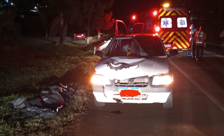 Pedestre é vítima fatal de atropelamento na BR-282 em Pinhalzinho