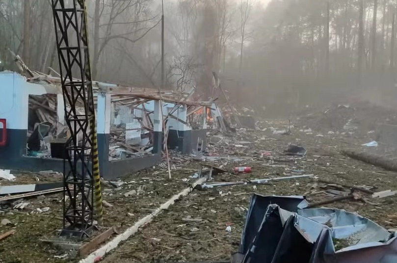 Destruição na cidade de Quatro Barras (Foto: Corpo de Bombeiros)