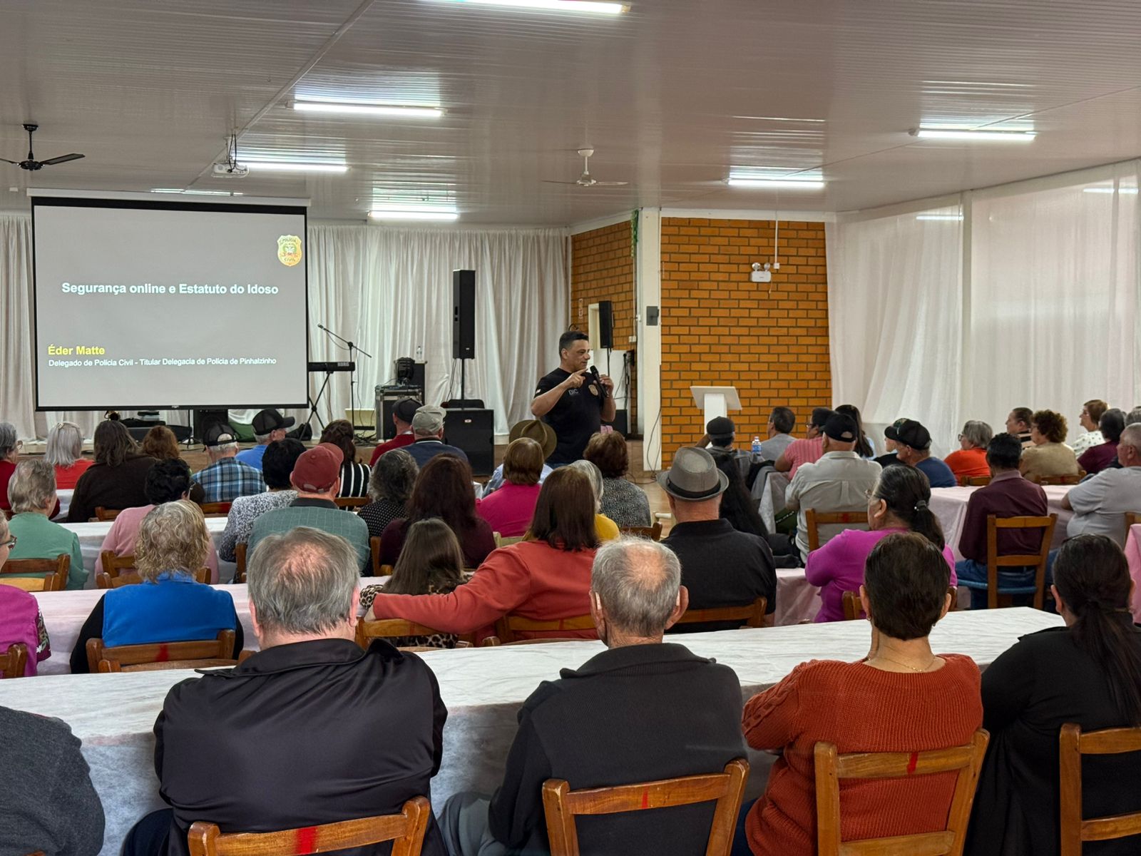 Idosos de Serra Alta aprendem a se proteger de golpes virtuais (Foto: Polícia Civil)