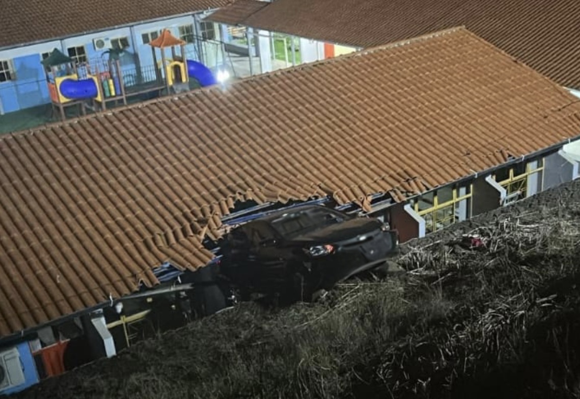 Veículo conduzido por senhora de 73 anos (Foto: Corpo de Bombeiros )