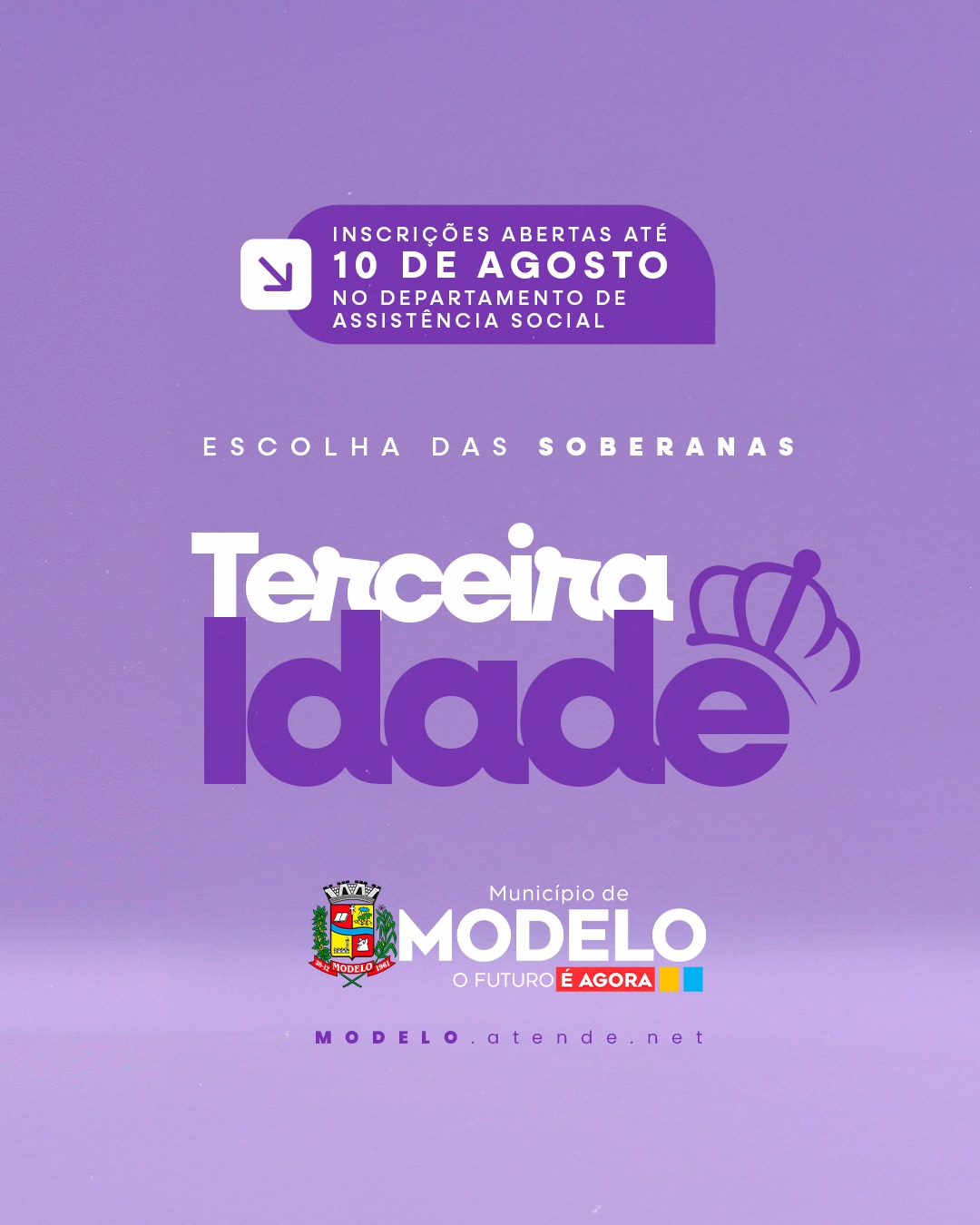 Soberanas da terceira idade de Modelo serão escolhidas  (Foto: Divulgação)